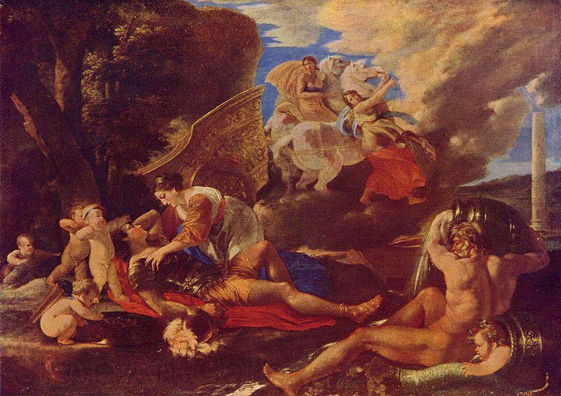 Nicolas Poussin Rinaldo und Armida Germany oil painting art